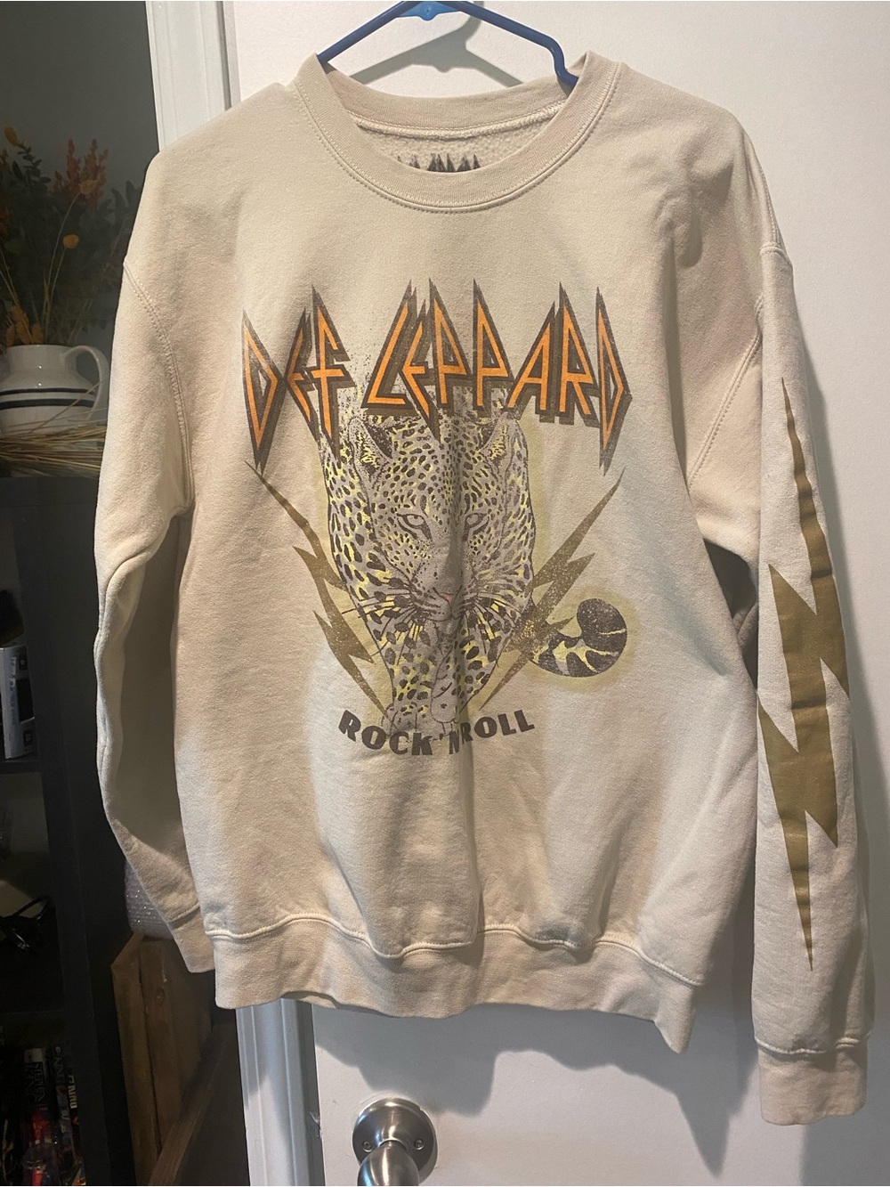 Def Leppard Rock N Roll Fleece Crewneck Pullover